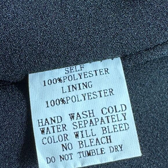 Pinch Dress Womens Size large chiffon tiered ruffle sheer long sleeve mini Smock - Picture 11 of 12